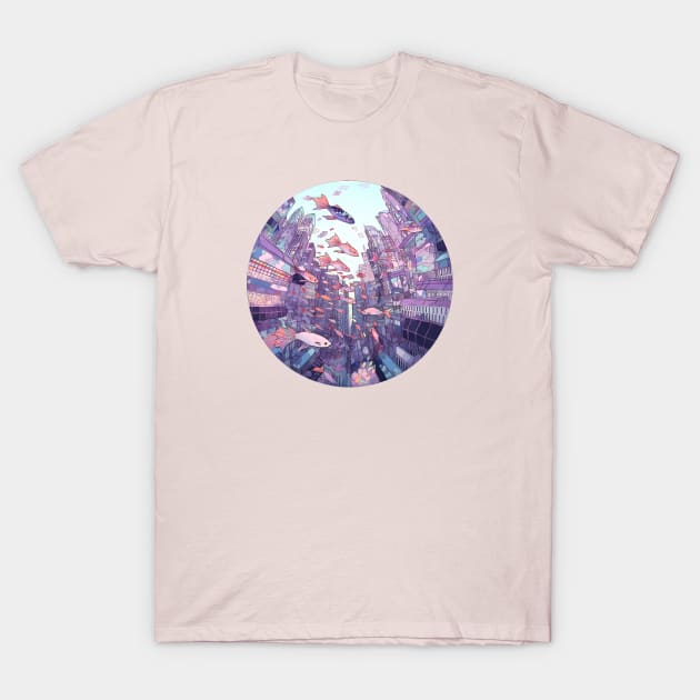 Underwater city in a bubble T-Shirt by etherElric